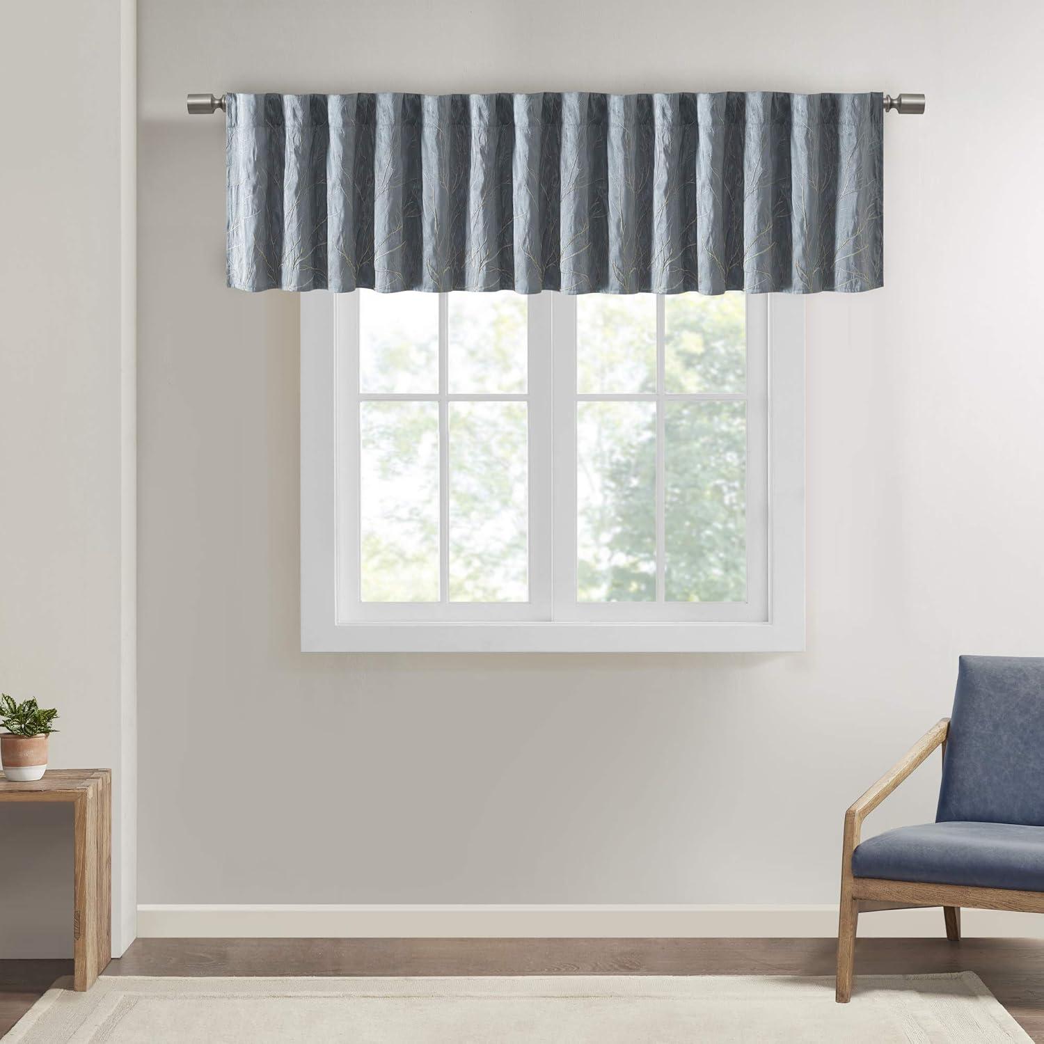 Andora Faux Silk Embroidered Window Valance