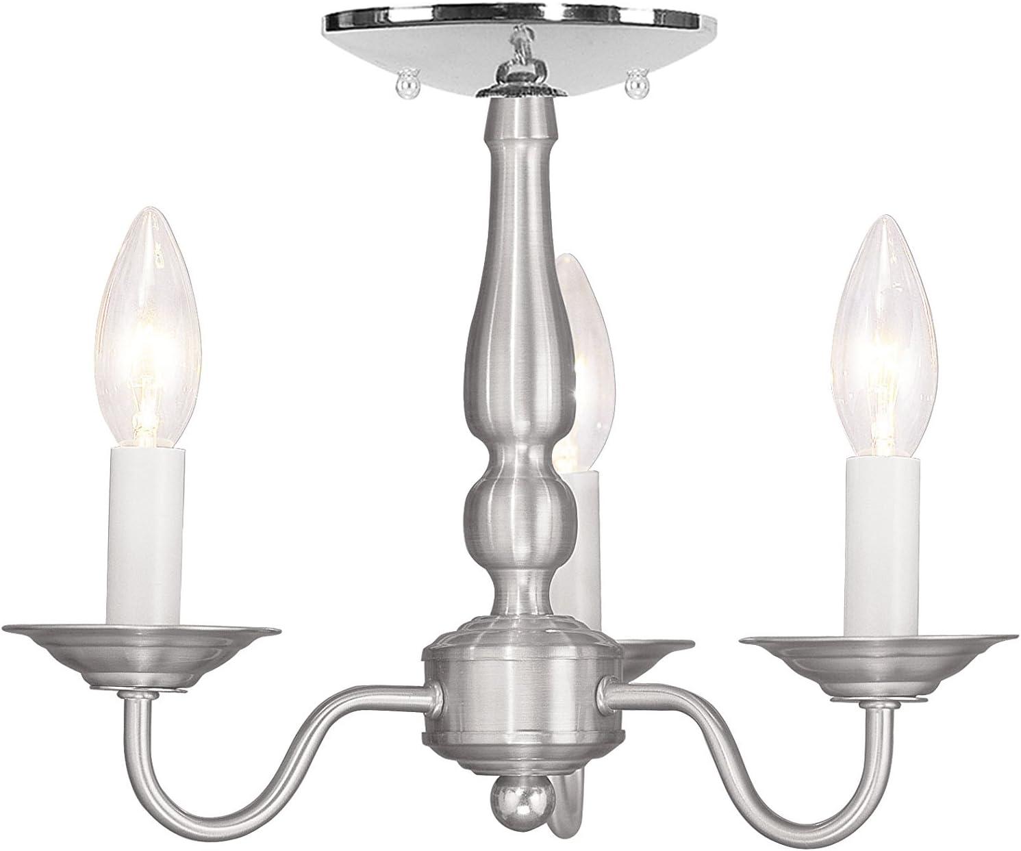 Livex Lighting Williamsburgh 3 - Light Chandelier in  Brushed Nickel