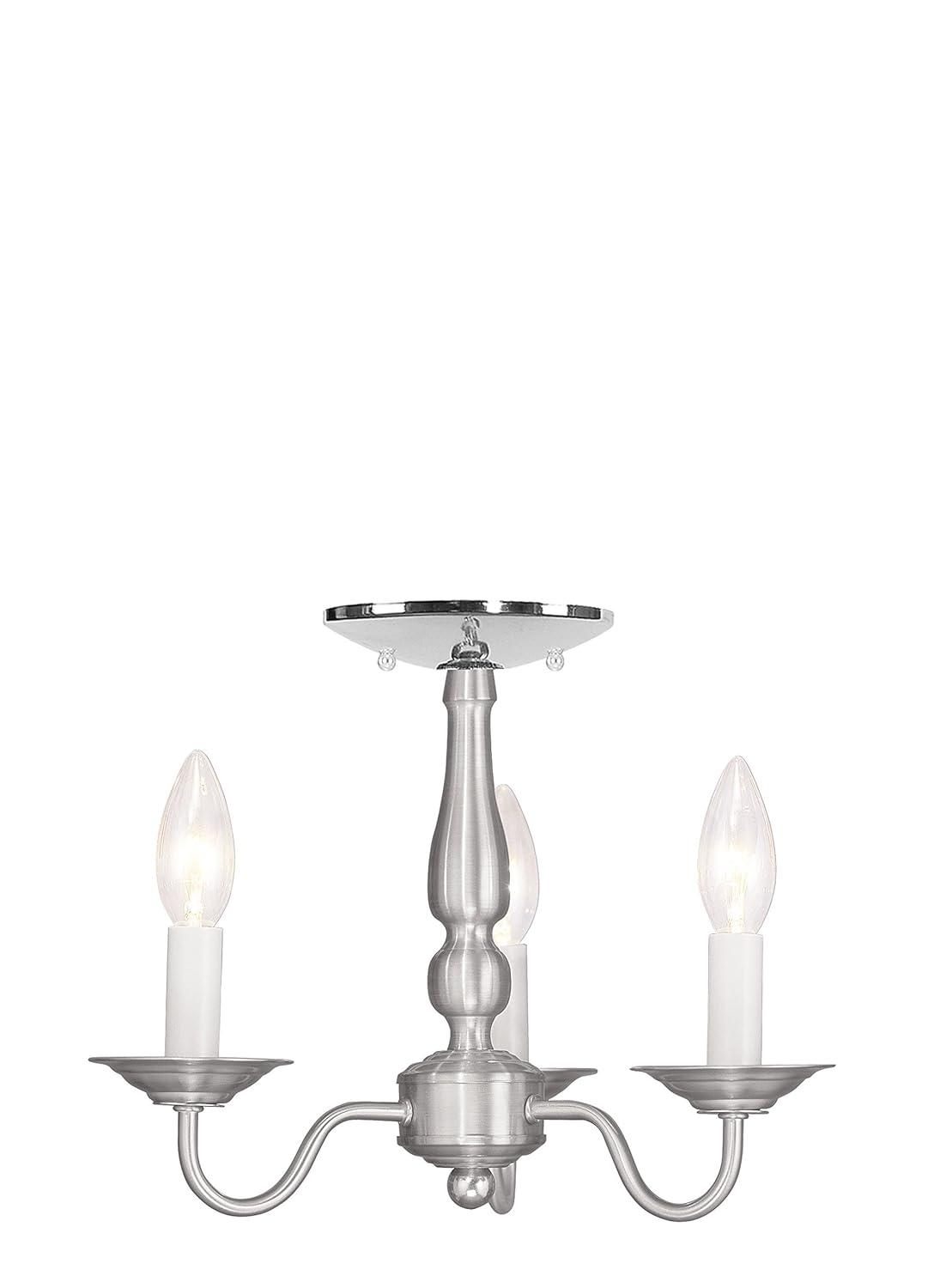 Livex Lighting Williamsburgh 3 - Light Chandelier in  Brushed Nickel