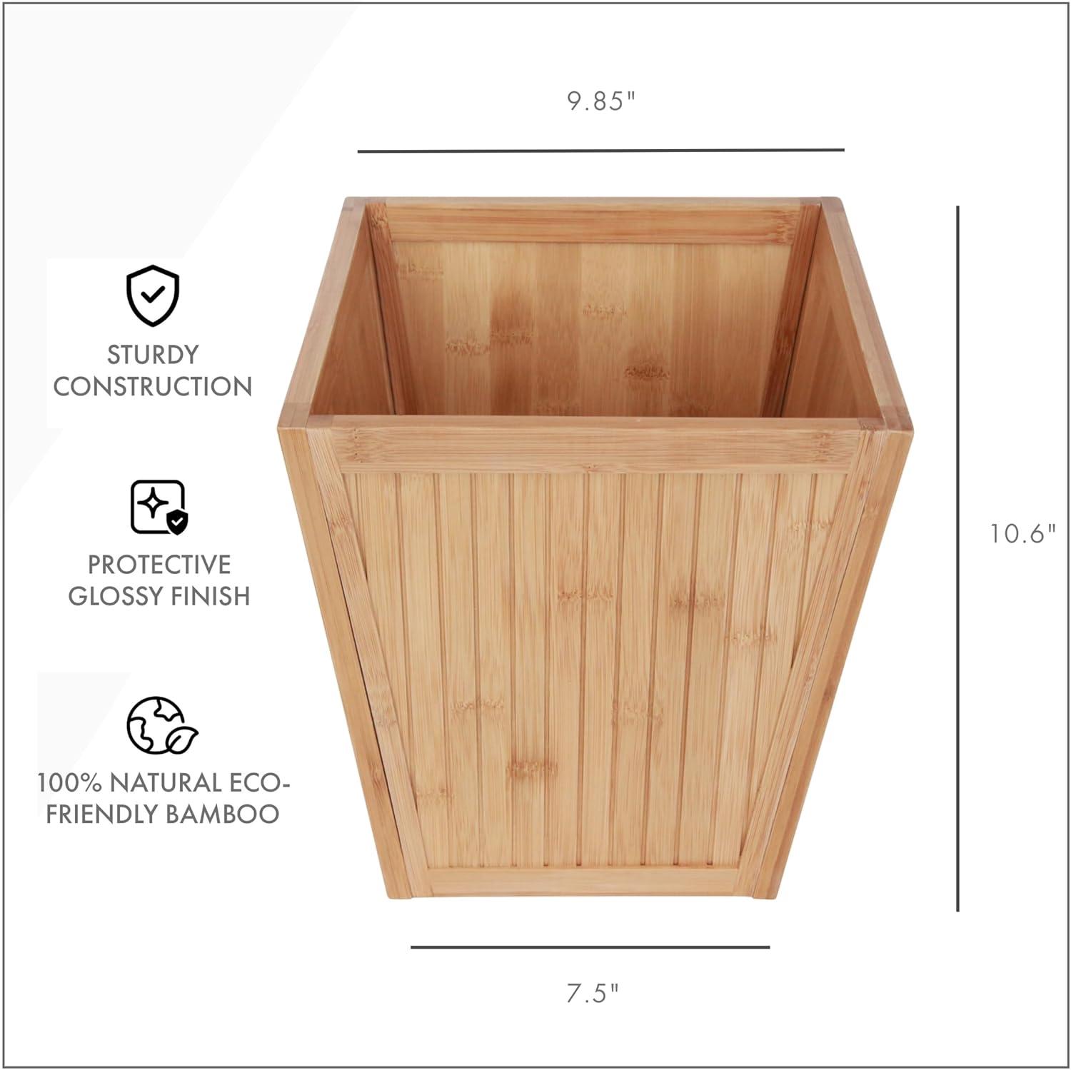 Recycle Bins 5 Gallon Solid Wood Trash Can