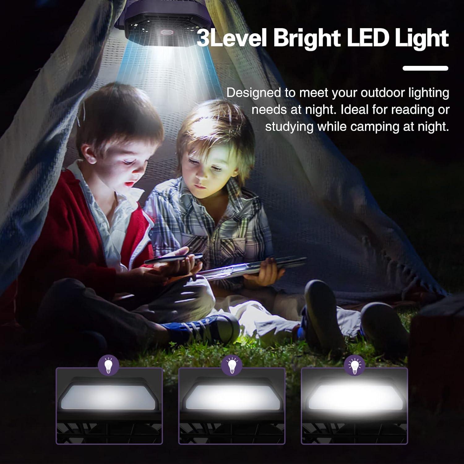 CONBOLA Portable Fan Rechargeable, 20400mAh Cordless Battery Powered Fan with LED Lantern, USB C Battery Operated for Travel Bedroom Home Camping Tent Office Beach Desk Fishing Table