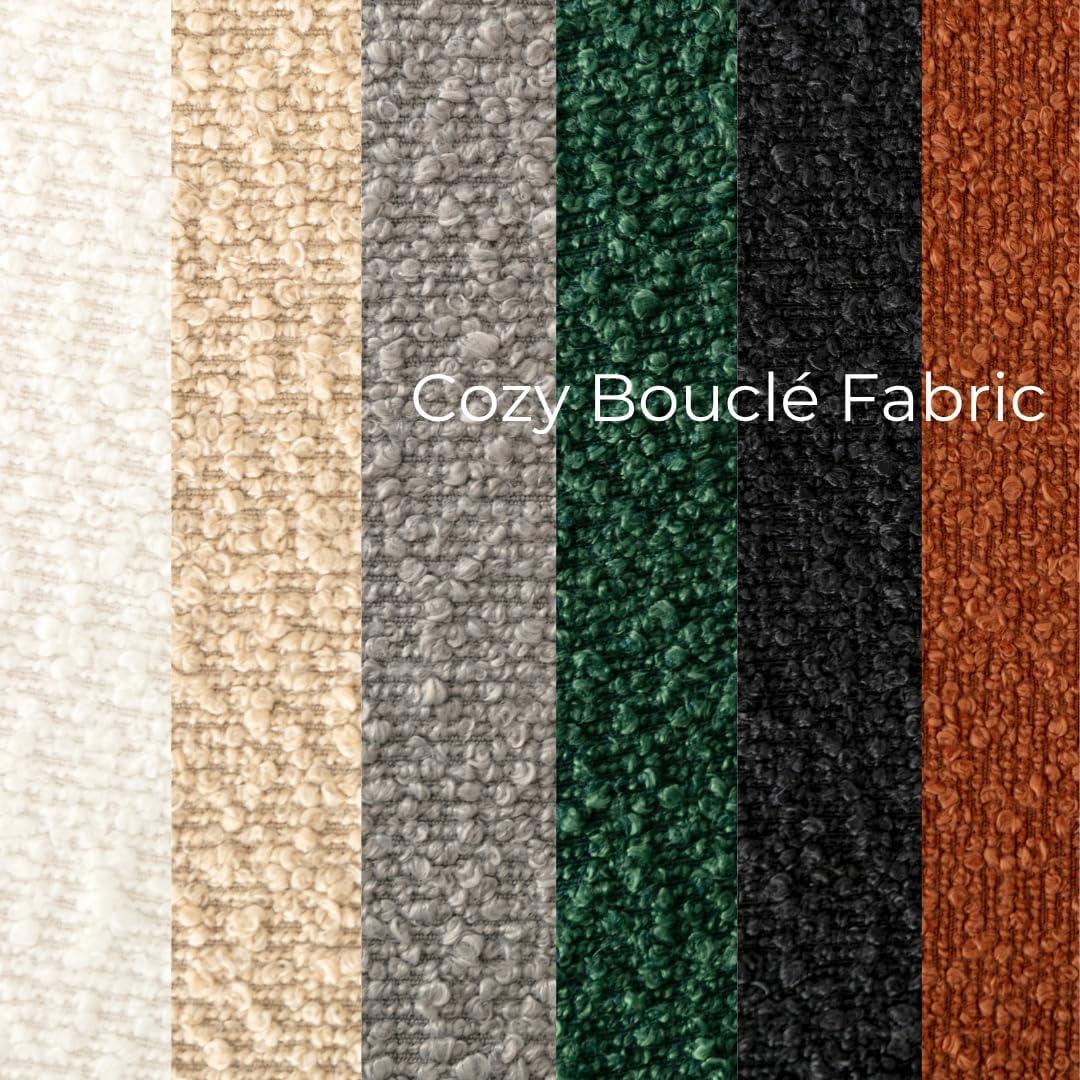 CONCETTA Dining Chairs Set of 4, Kitchen Chairs with Curved Backrest & Metal Legs, Mid Century Modern Round Dining Room Chairs for Vanity, Living Room,Beige