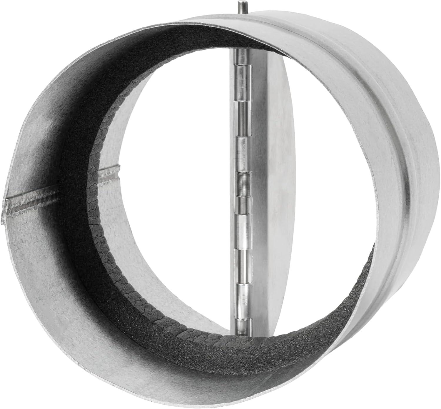 4'' inch Galvanized Steel Backdraft Damper with Rubber Gasket for Round Duct