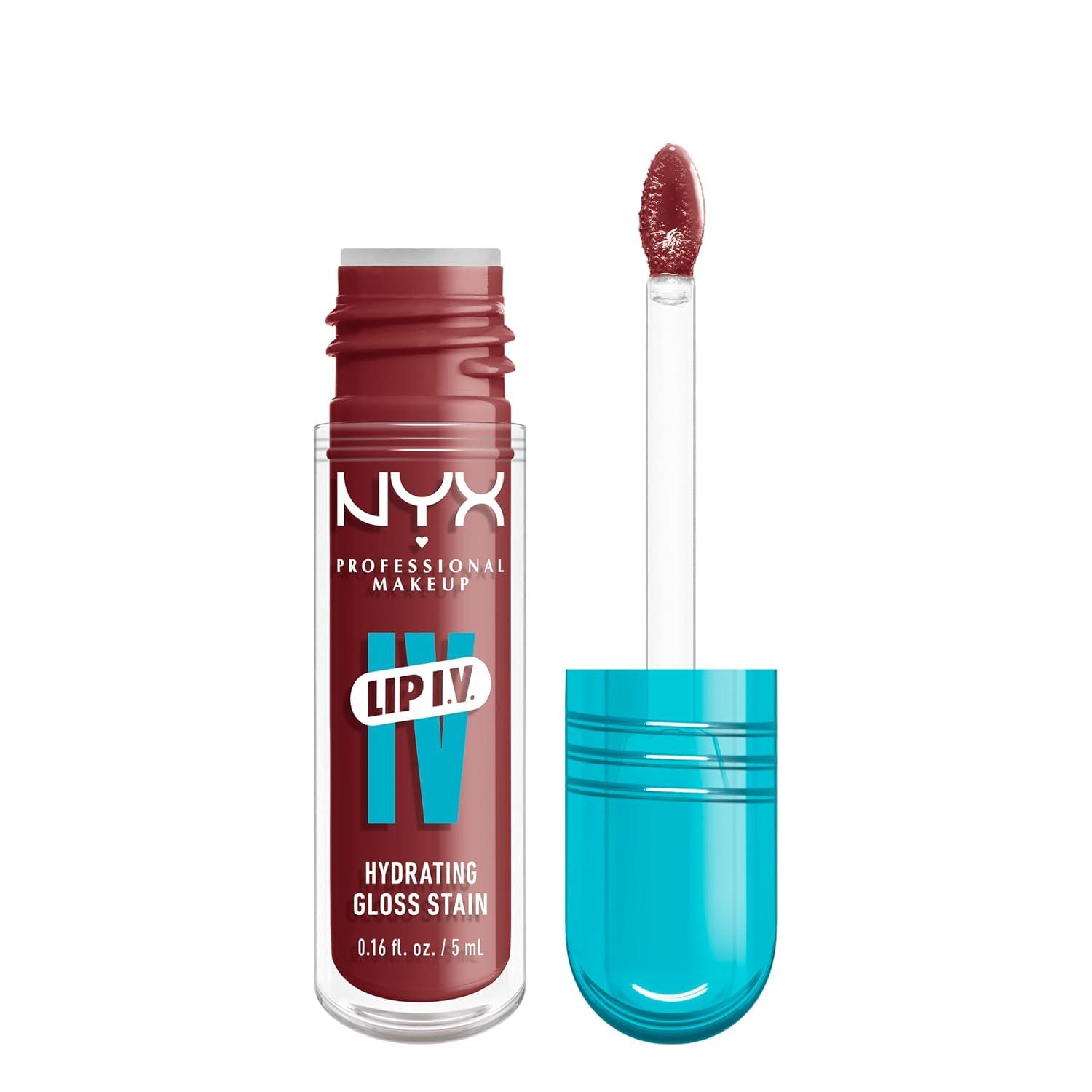 NYX Professional Makeup Lip IV Hydrating Lip Gloss Stain - Drippin in Rose - 0.16 fl oz
