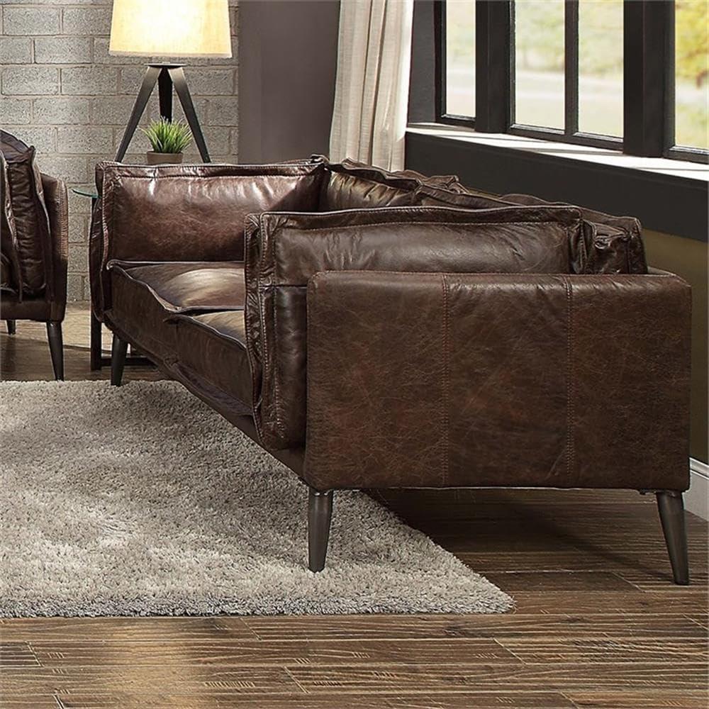 Baird 70.82'' Leather Loveseat