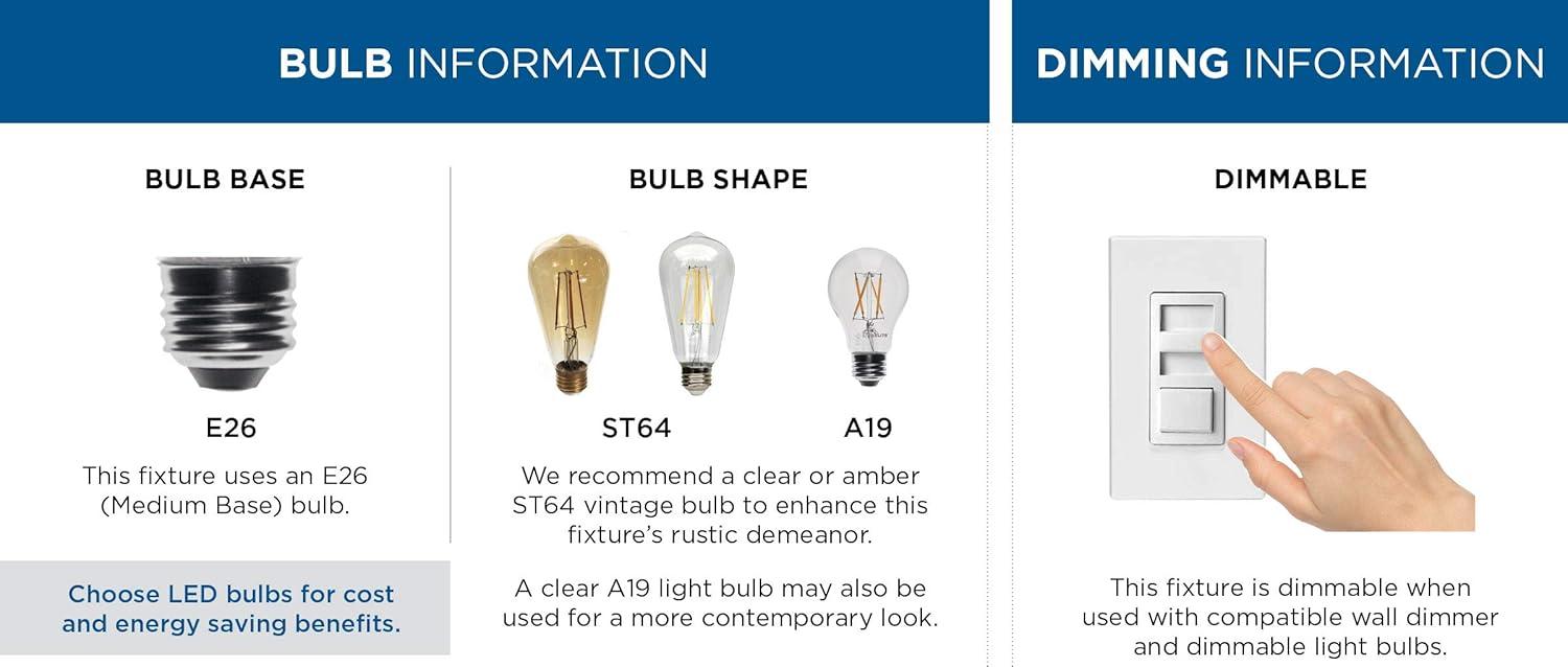 Progress Lighting Gulliver 3-Light Semi-Flush Convertible Ceiling Light, Galvanized Finish, Open Design