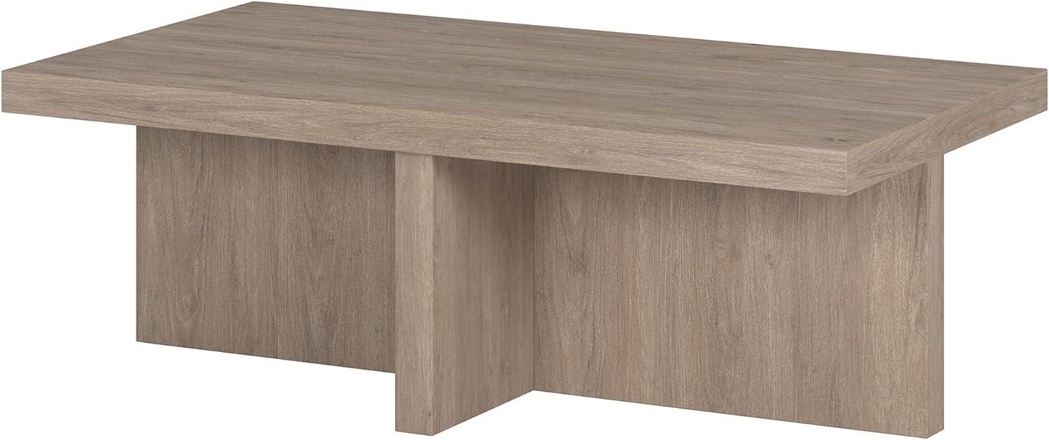Evelyn&Zoe Contemporary Durable Rectangular Medium Density Fiberboard, Antiqued Gray Oak