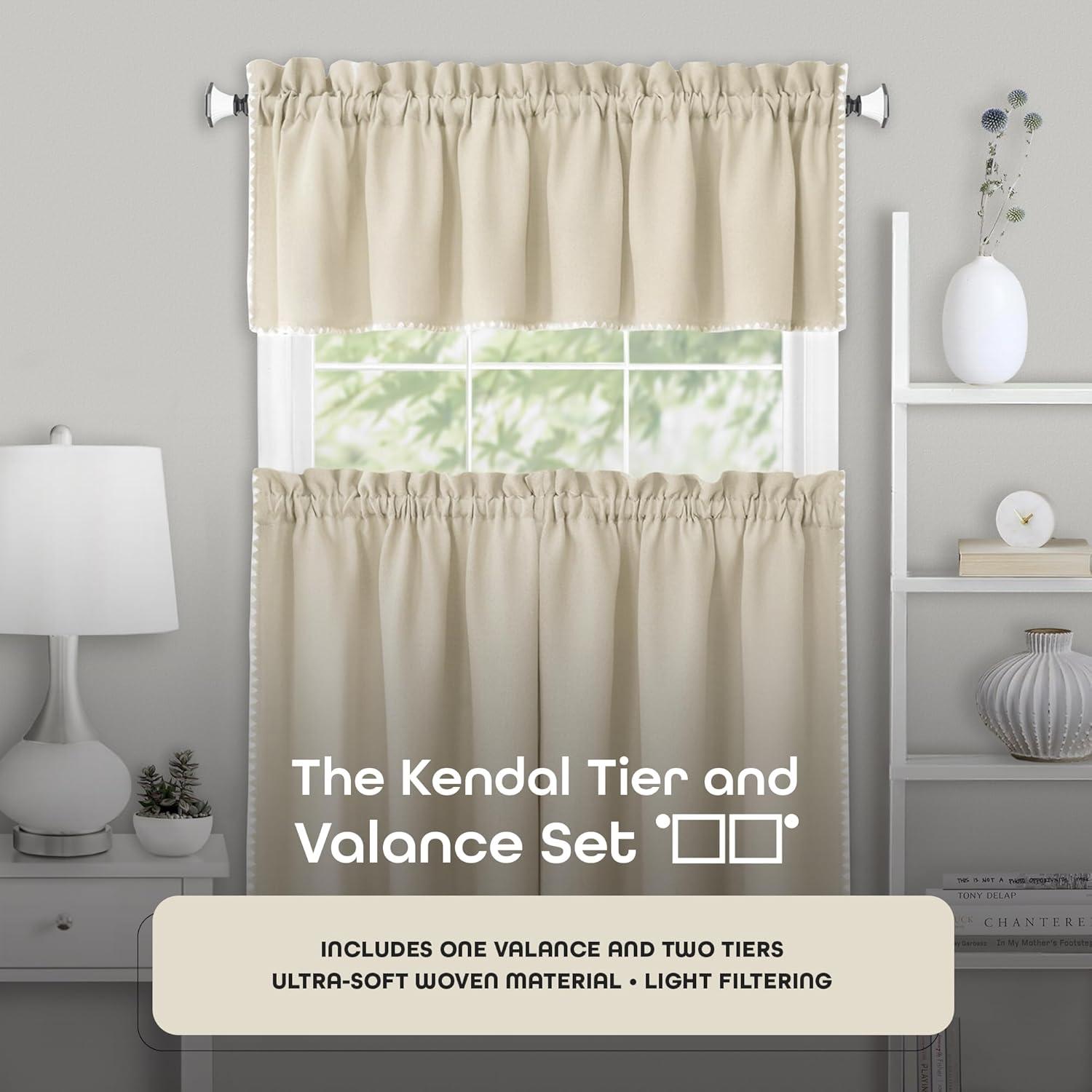 Achim Importing Co Tailored 58'' W Kitchen Curtain