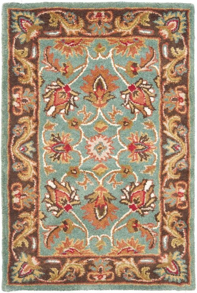 SAFAVIEH Heritage Steward Traditional Wool Area Rug, Blue/Brown, 11' x 16'