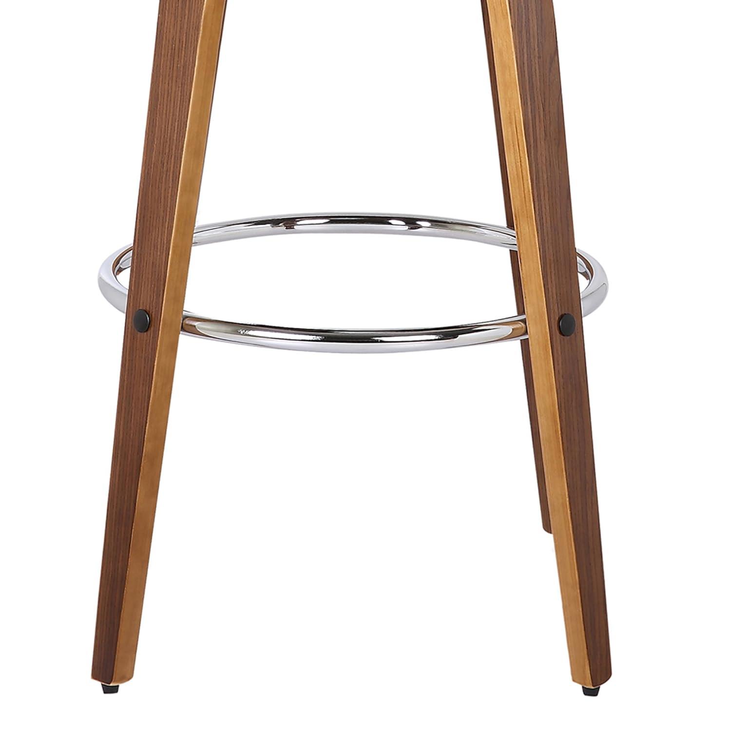 Armen Living Shelly Contemporary Faux Leather Bar Stool in Brown