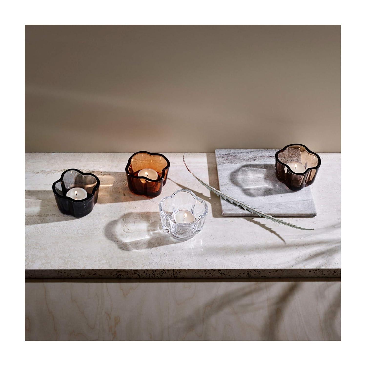 Finnish Mystique Clear Hand-Blown Glass Tealight Holder