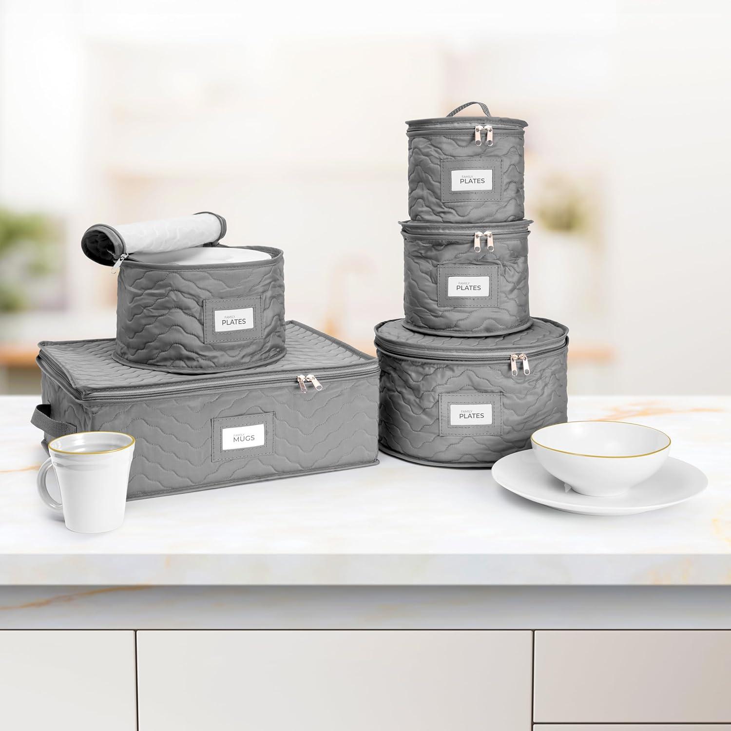 Sorbus Dinnerware Storage 5-Piece Set — Service for 12