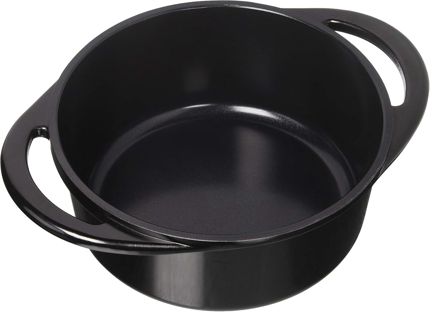 Corvex 5-Qt Black Nonstick Stock Pot with Glass Lid