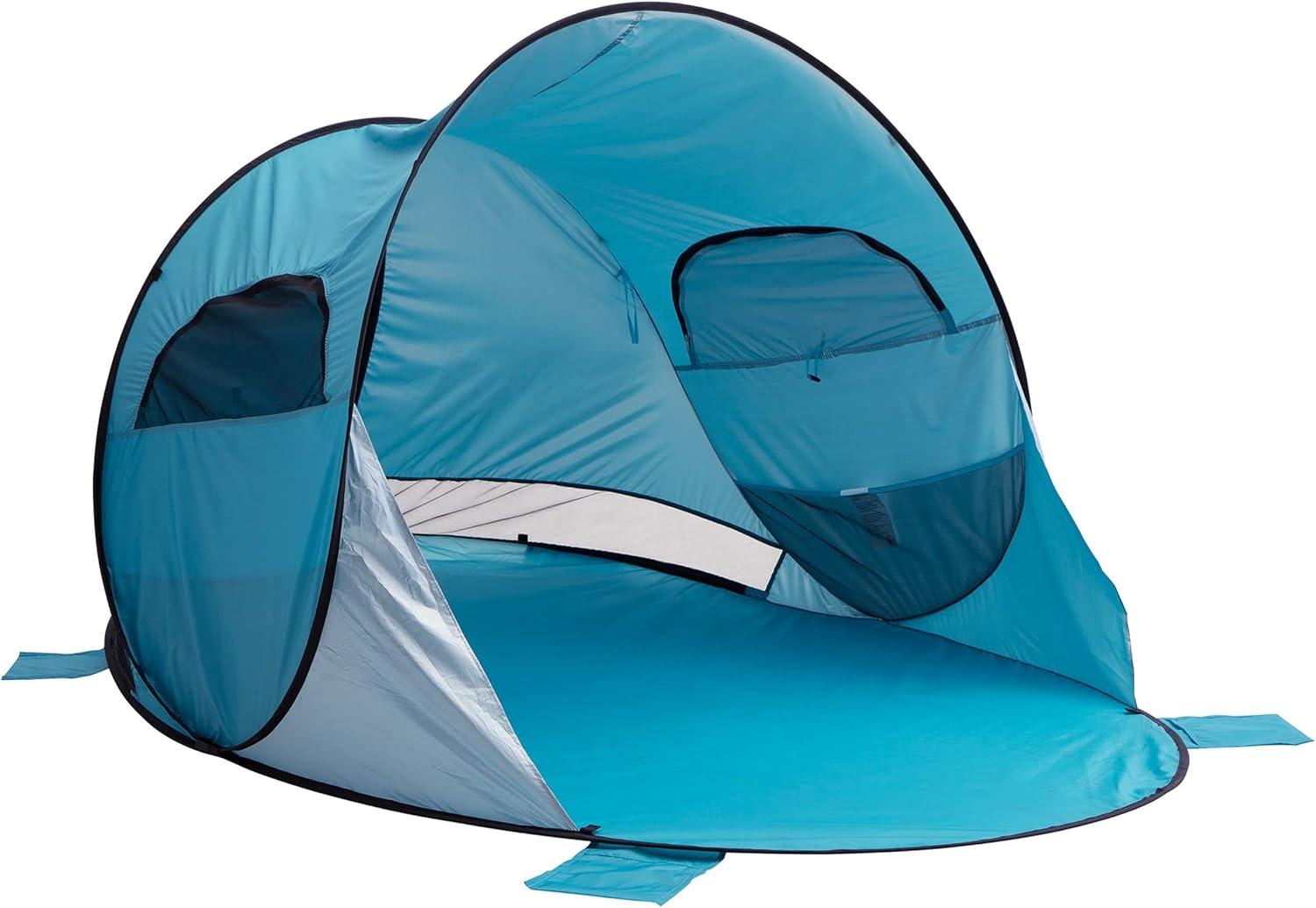 wakeman Wakeman UPF50+ Pop Up Beach Tent Sun Shelter, Blue
