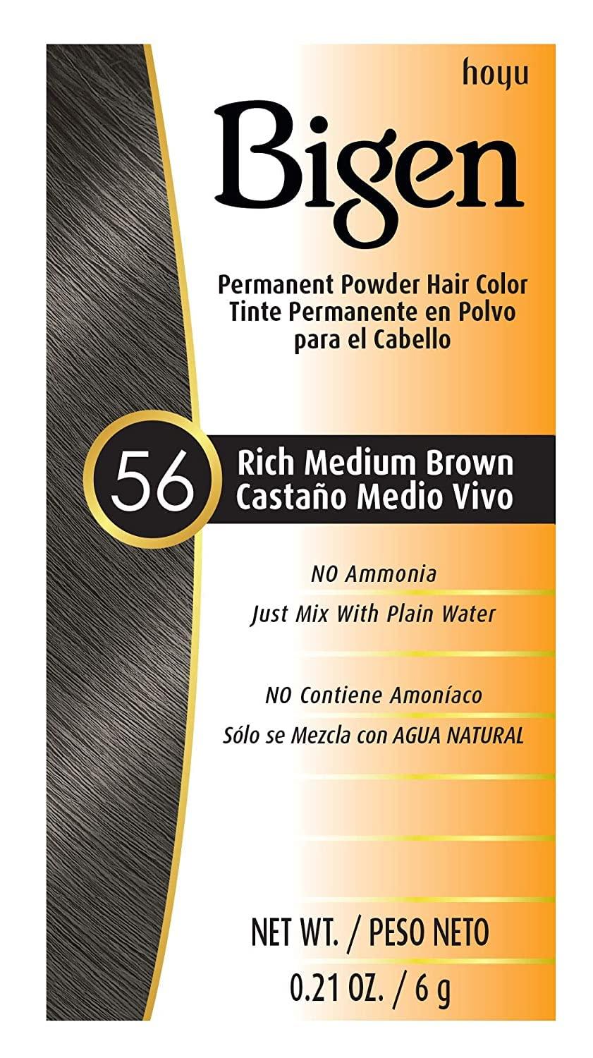 Bigen Permanent Powder Haircolor (Color : Rich Medium Brown #56), Female