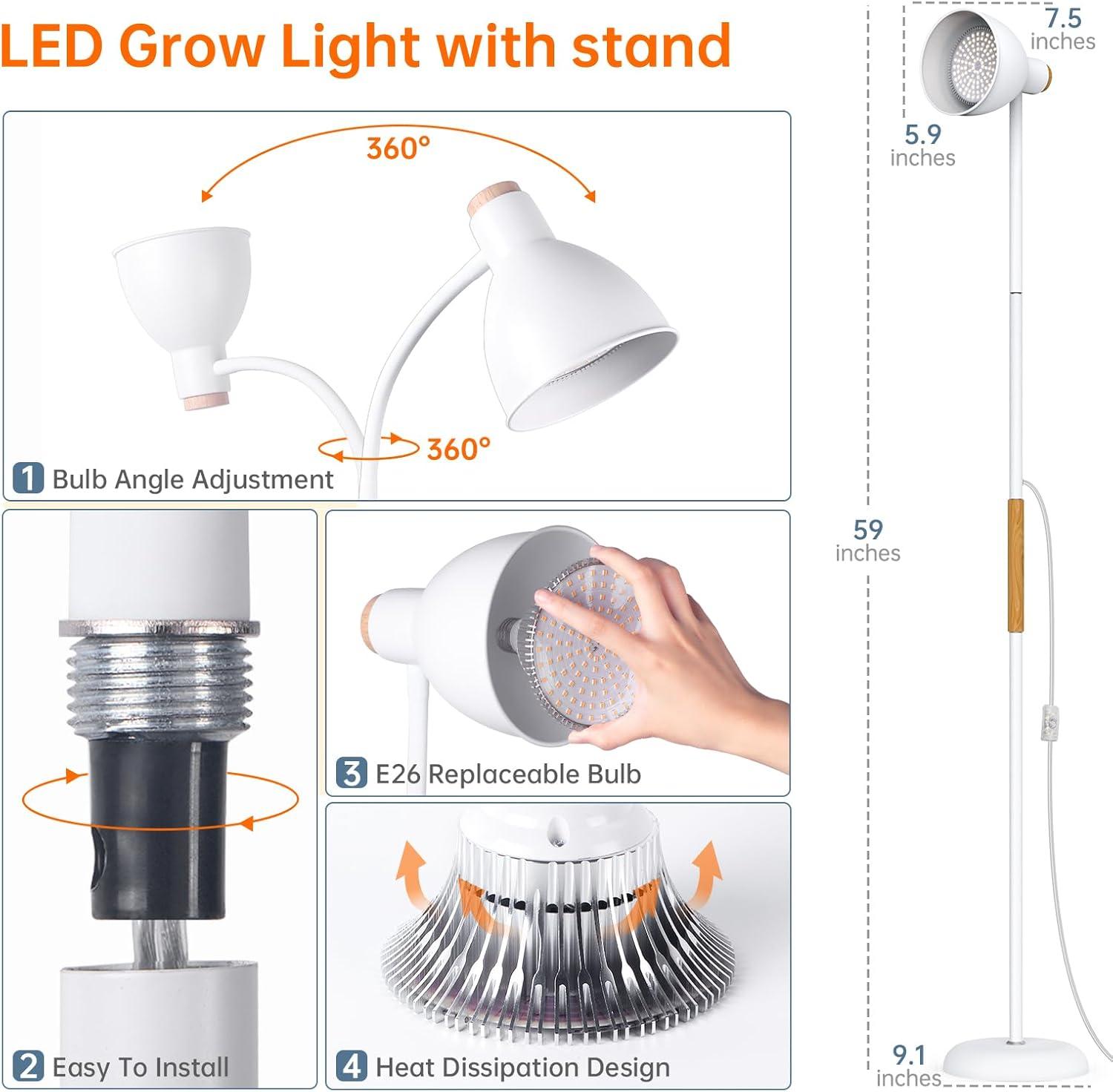 Floor Grow Lights For Indoor Plants Full Spectrum