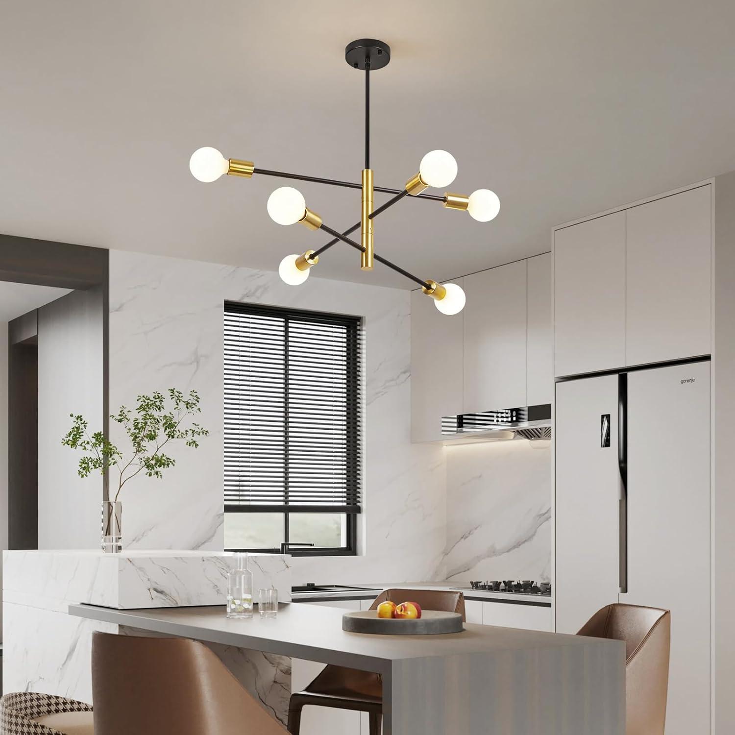 Cobina 6 - Light Dimmable Sputnik Sphere Chandelier