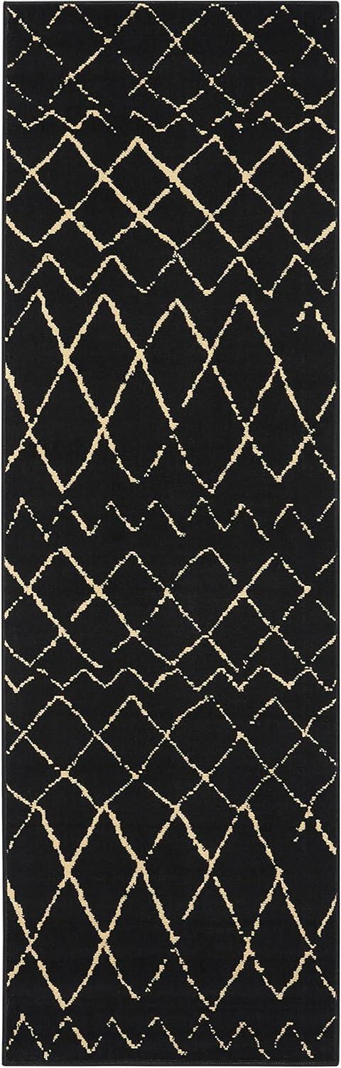 Nourison Grafix Black Area Rug GRF04 5'3"X7'3"