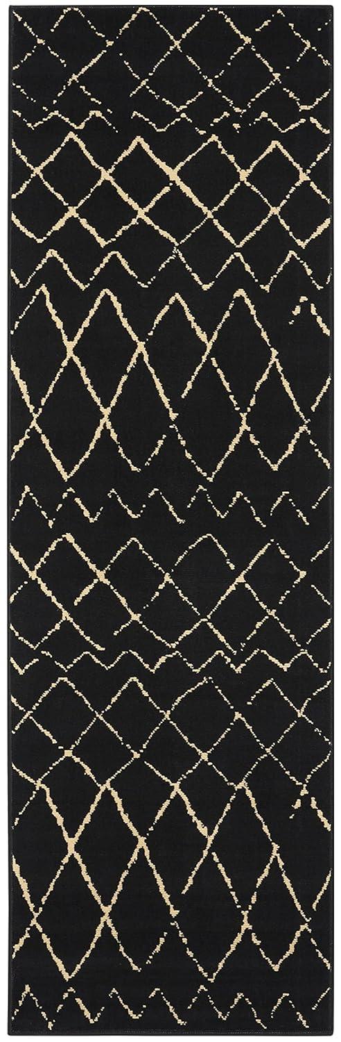 Nourison Grafix Black Area Rug GRF04 5'3"X7'3"
