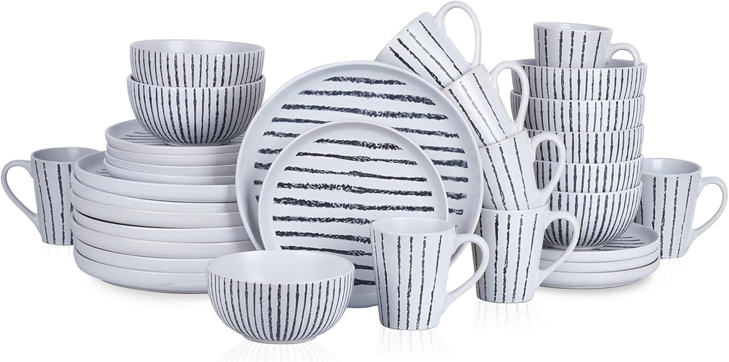 Stone Lain Nova 32-Piece Stoneware Dinnerware Set, Service for 8