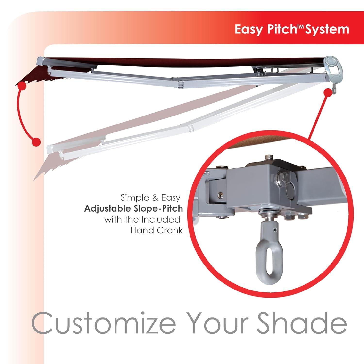 Advaning Advaning 10.5'' D Metal Cover Retractable Patio Awning