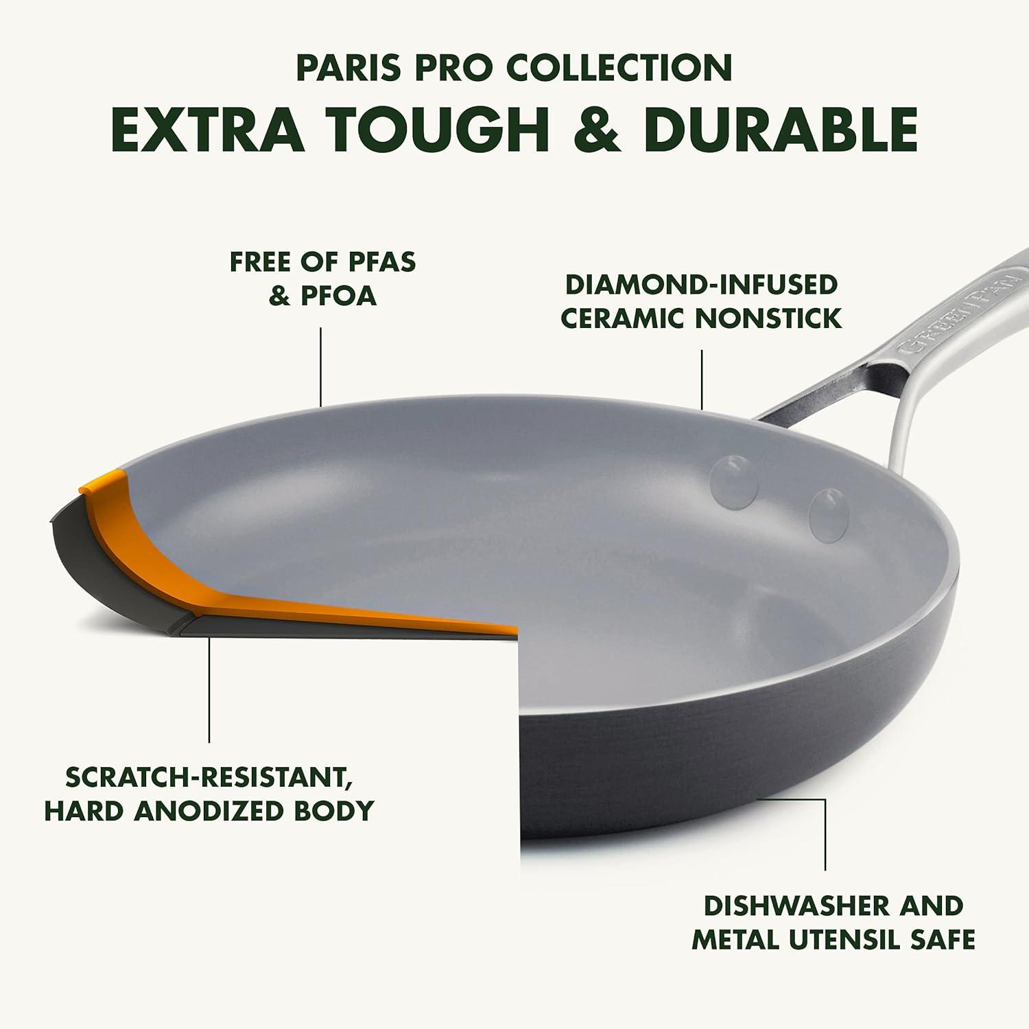 Gray 10" Aluminum Ceramic Nonstick Fry Pan