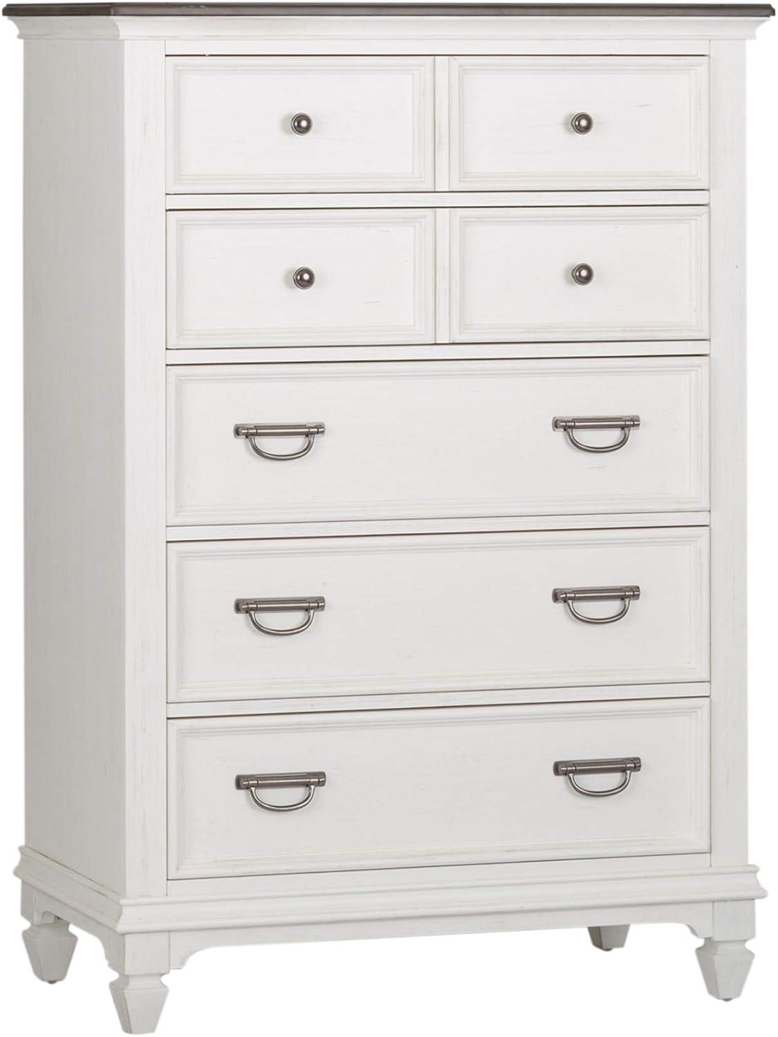 Allyson Park White 5 Drawer Chest