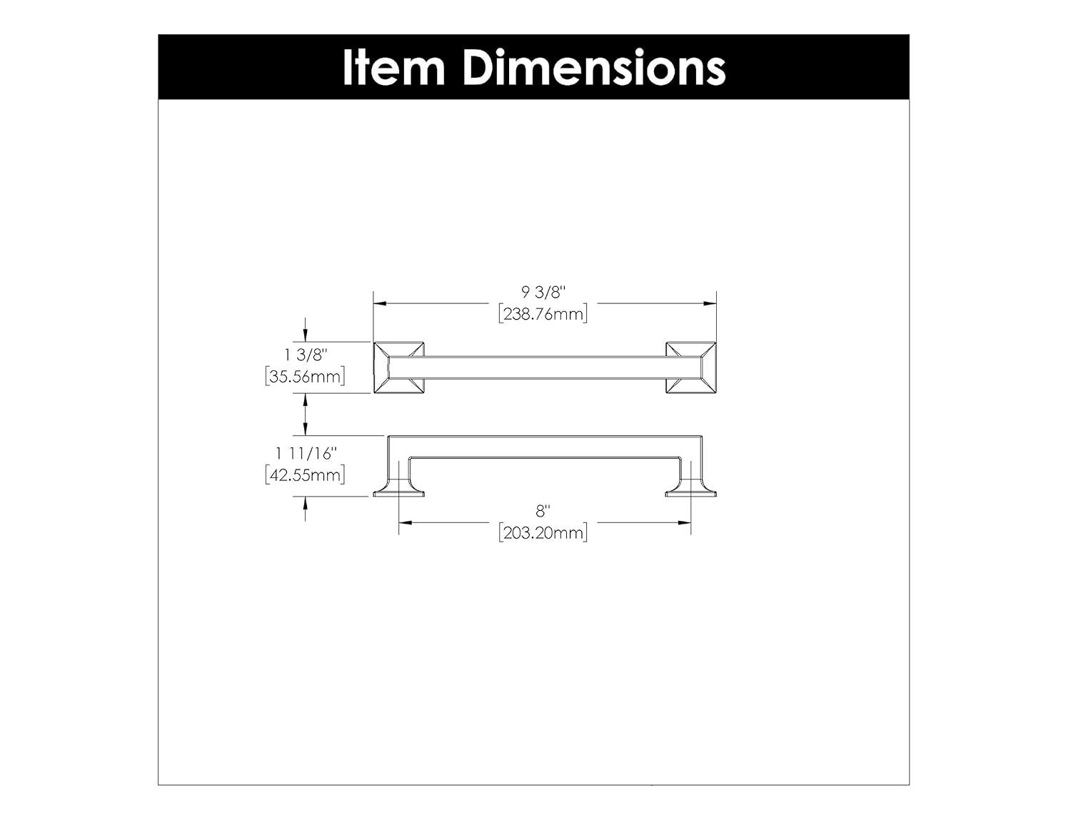 Studio 8" Center to Center Bar/Handle Pull