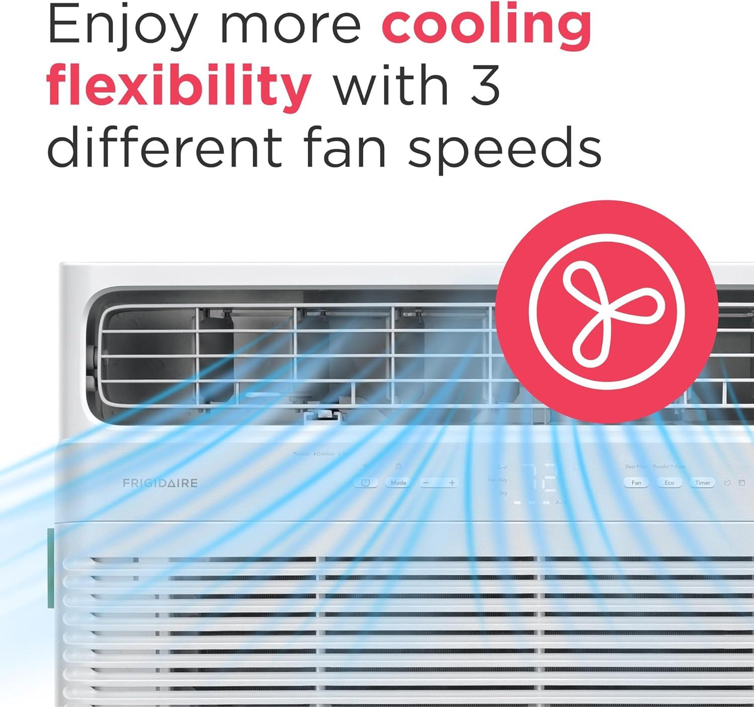 Frigidaire 24,000 BTU Smart Inverter Window Air Conditioner with Wi-Fi and Energy Star Certification, Cools Up to 1,020 Sq. Ft., Ultra Quiet Operation, White