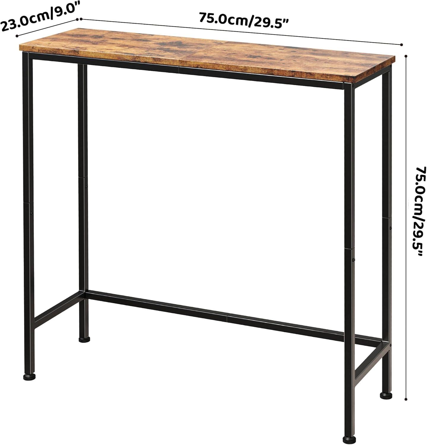 Narrow Console Table, 29.5" Small Entryway Table, Thin EntranceTable, Sofa Table, Behind Couch Table, DisplayTable, for Hallway, Bedroom, Living Room, Foyer, Corridor, Office, Rustic Brown