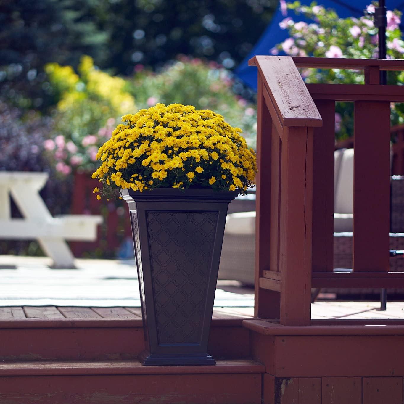 FCMP Outdoor  2 - Piece Self-Watering Plastic Pot Planter Set & Reviews | Wayfair
