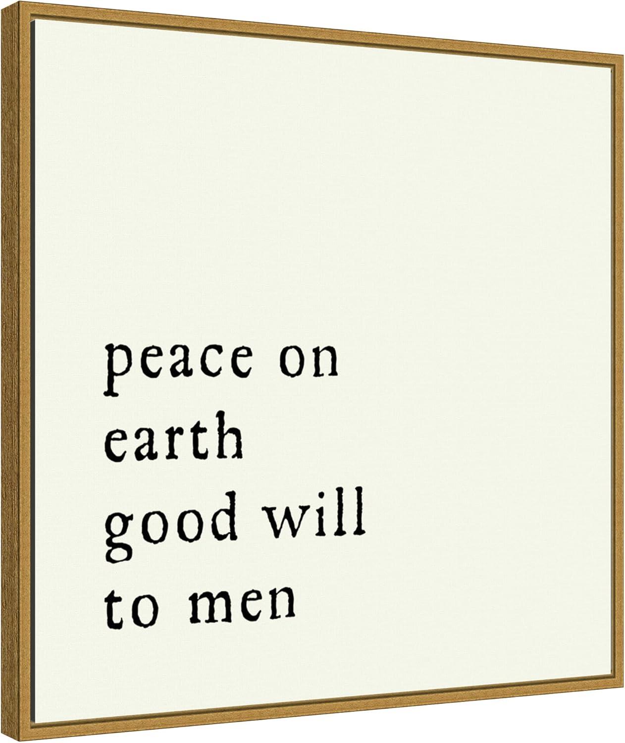 Amanti Art Peace On Earth Framed Canvas Wall Art Print