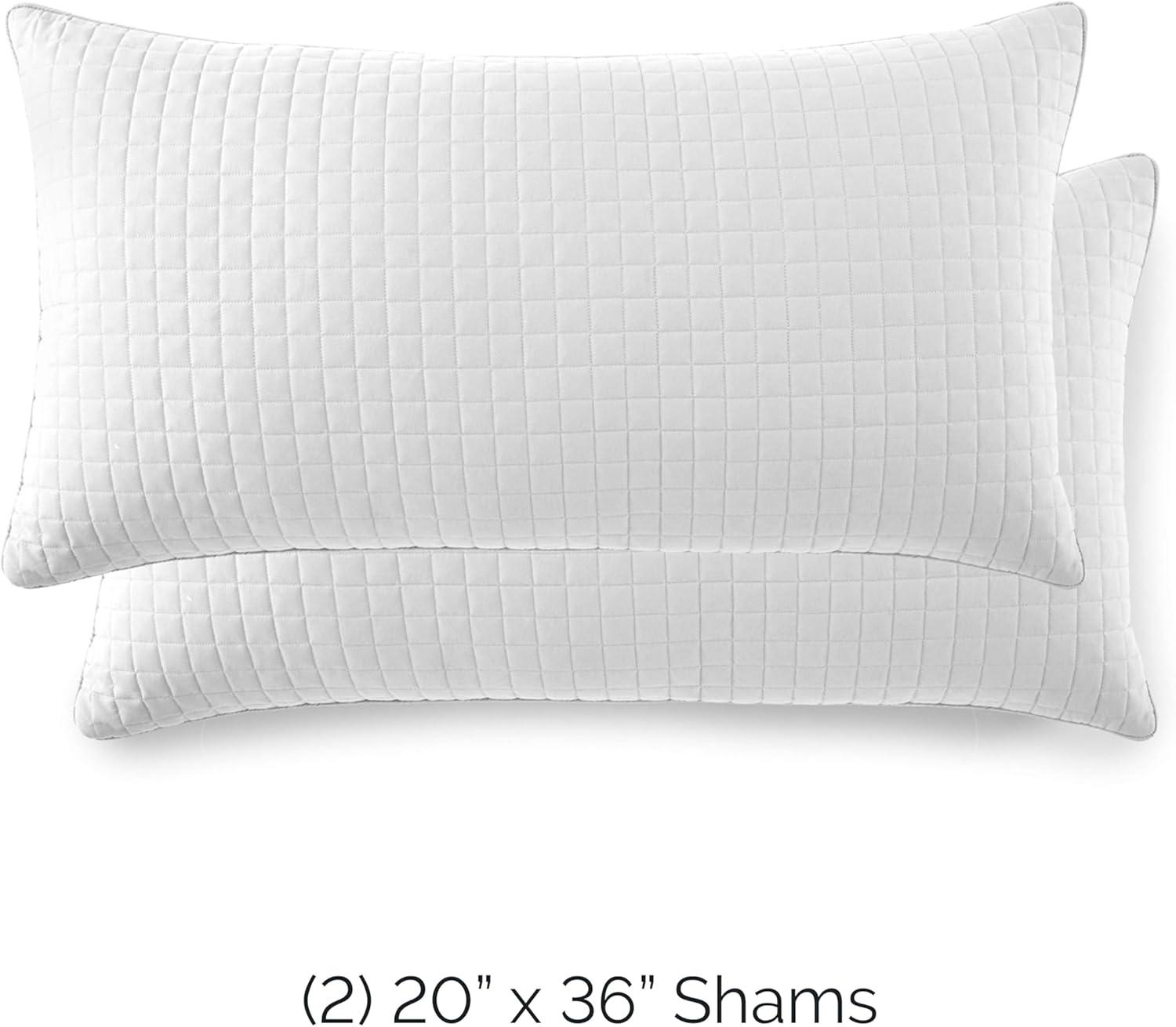 Southshore Fine Living, Inc. Pillow Shams King Size Set of 2, Large 20"x36" Sage Green Pillow Covers for King Size Pillows, Luxury Quilted Sham Covers to Complement Home Decor, Sage Green