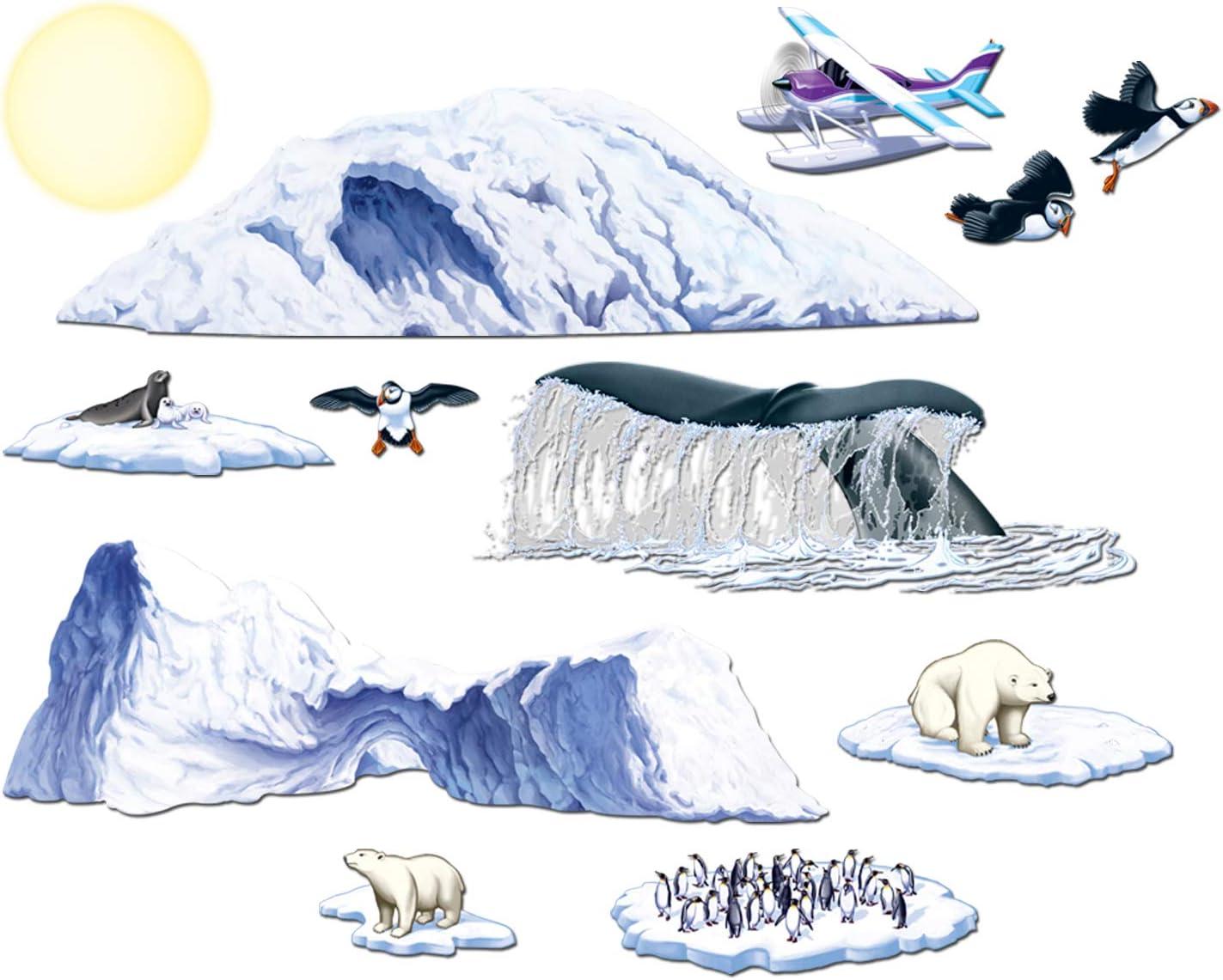 Beistle Arctic Cruise Props, 8"-4' 11", (12/Pkg) Multicolored