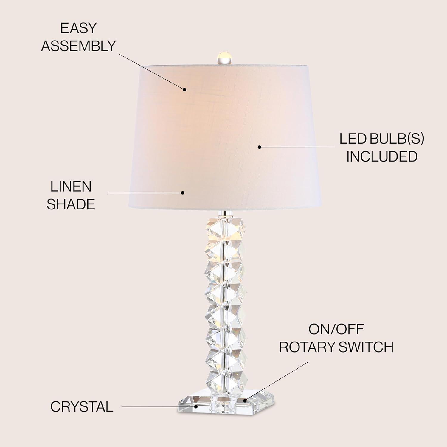 Jonathan Y Lighting Jyl2013a Julia 1 Light 25-1/2" Tall Led Buffet Table Lamp - Clear