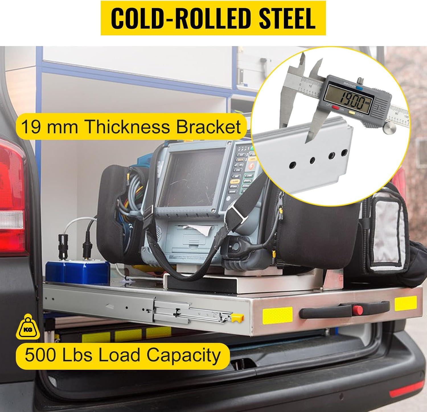 VEVOR Full Extension Soft Close Side Mount Metal Drawer Slide (Set of 2)