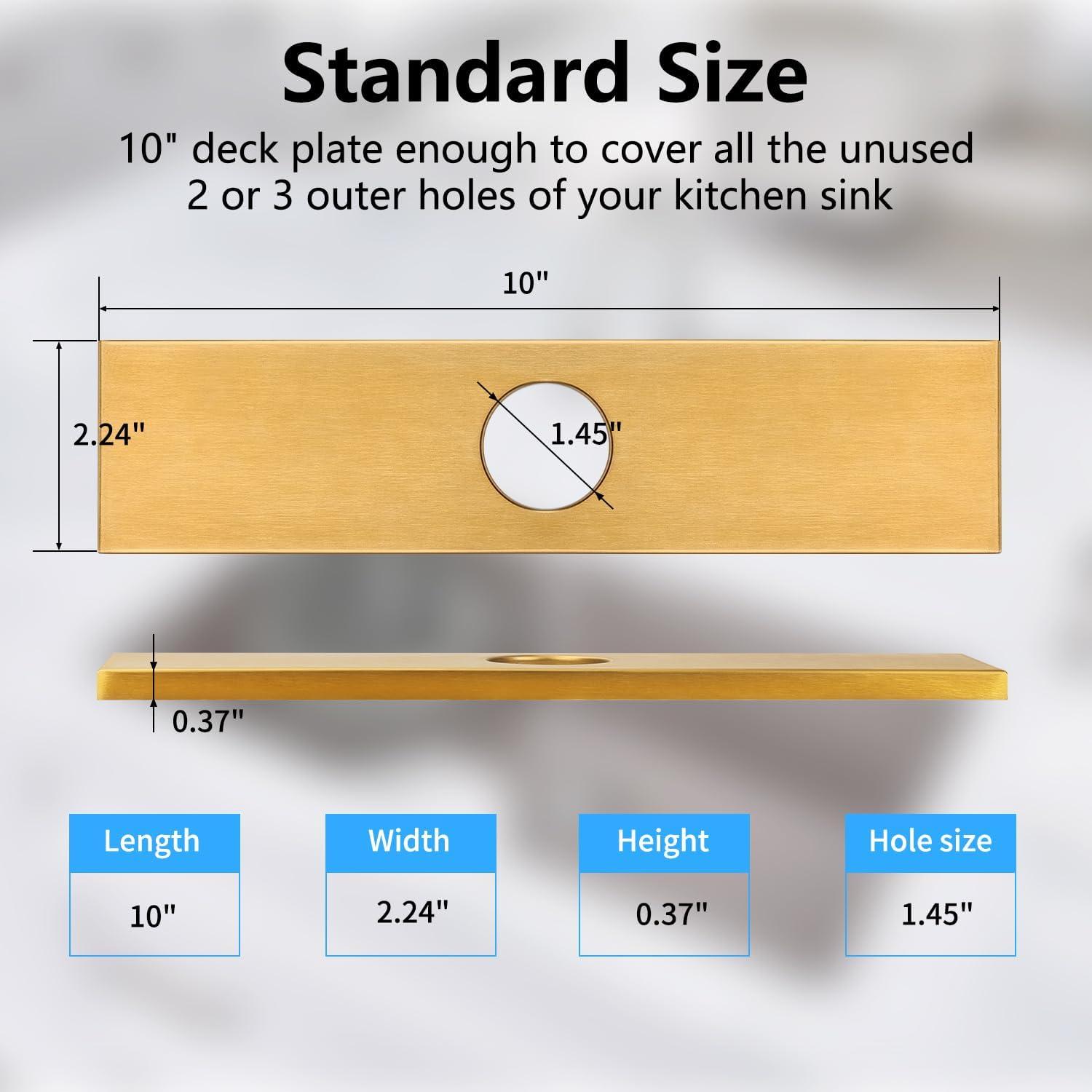 iVIGA 10" Sink Faucet Hole Cover Deck Plate