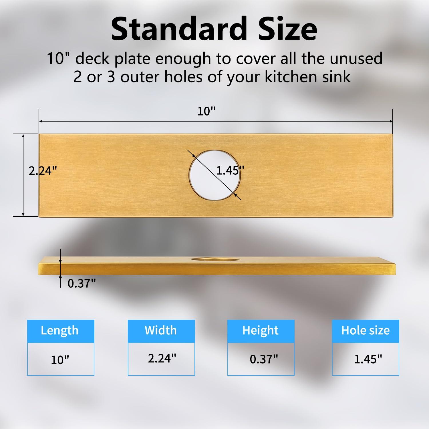 iVIGA VCC06G iVIGA 10" Sink Faucet Hole Cover Deck Plate