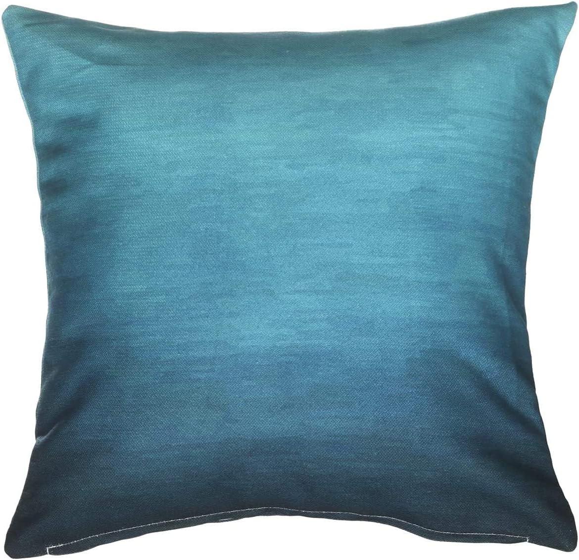 Teal Ombre Recycled Polyester 20" x 20" Indoor/Outdoor Pillow