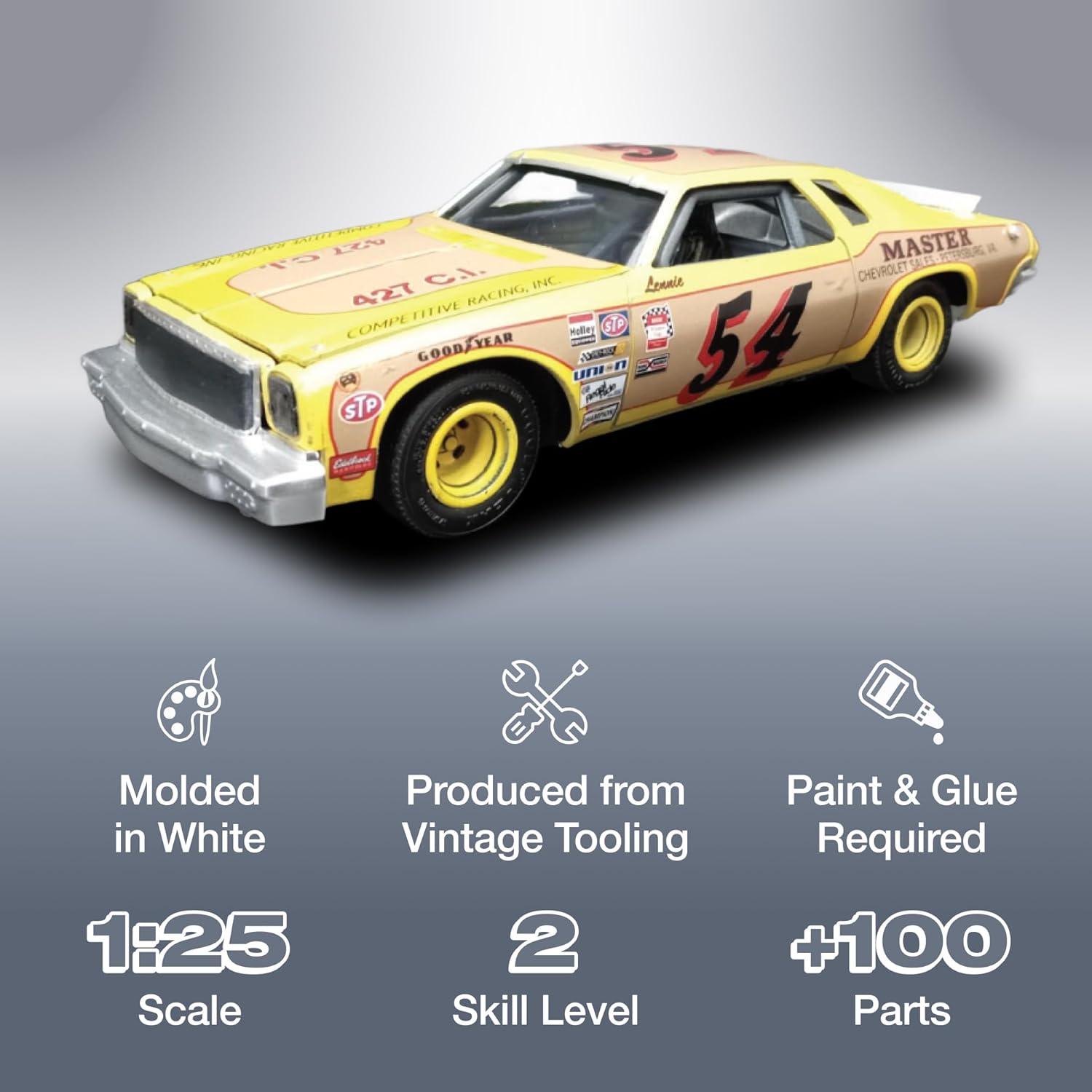 Skill 2 Model Kit 1974 Chevrolet Malibu Stock Car #54 Lennie Pond 1/25 Scale Model by AMT