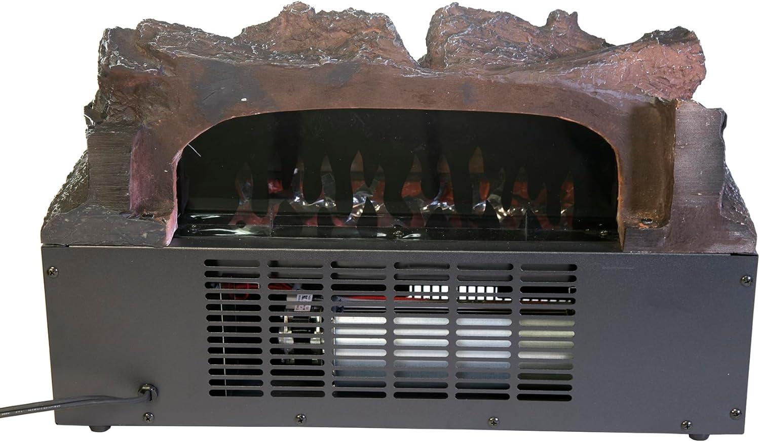 Comfort Glow Black Electric Log Insert Heater with Firebox Projection