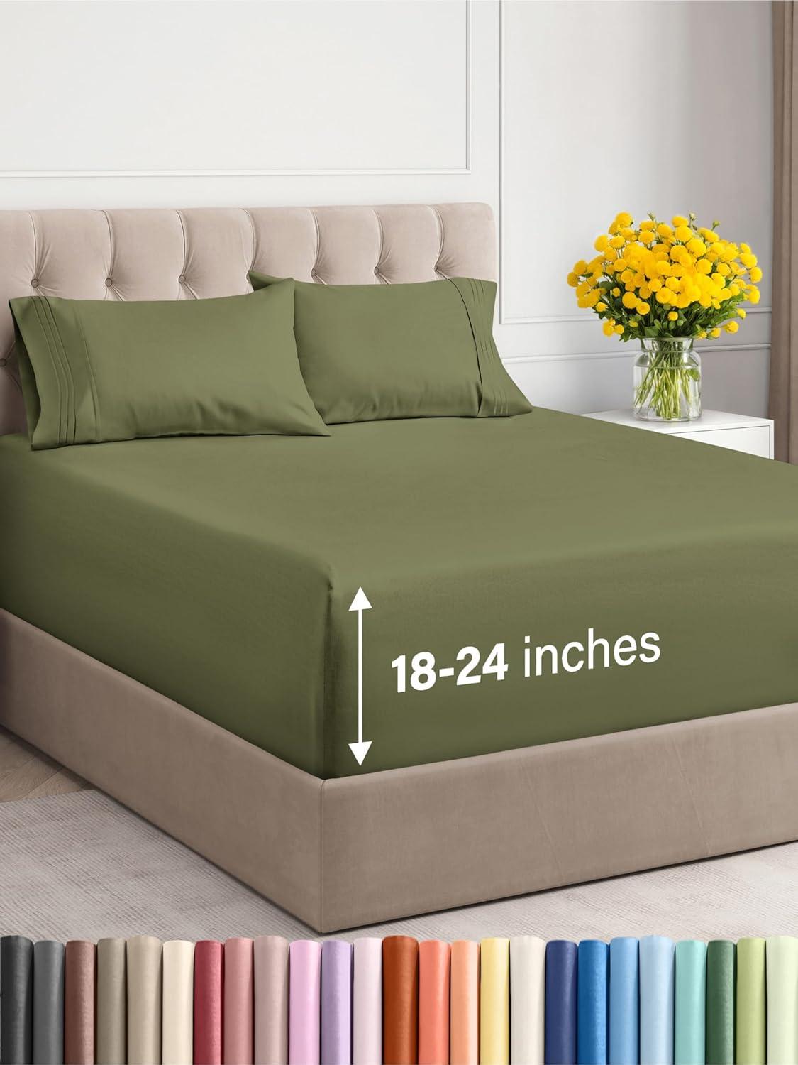 4 Piece Extra Deep Pocket Microfiber Sheet Set - CGK Linens