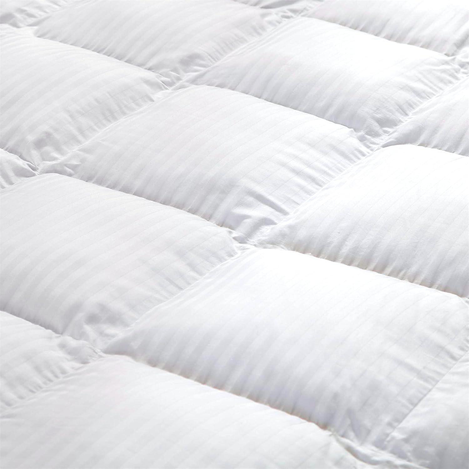 Luxurious King White Cotton Goose Down Comforter