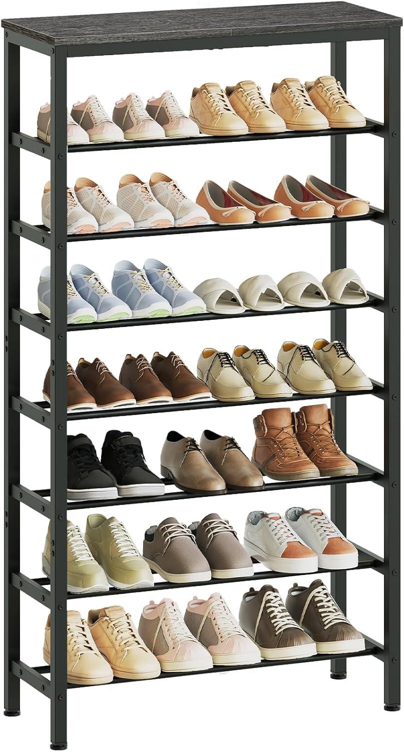 Shoe Rack, 6-Tier Shoe Organizer, for 18-24 Pairs of Shoes, Large Capacity Shoe Storage Shelf, Durable and Stable, for Entryway, Closet, Hallway, Dorm Room, Industrial, Rustic Brown BF67XJ01G1