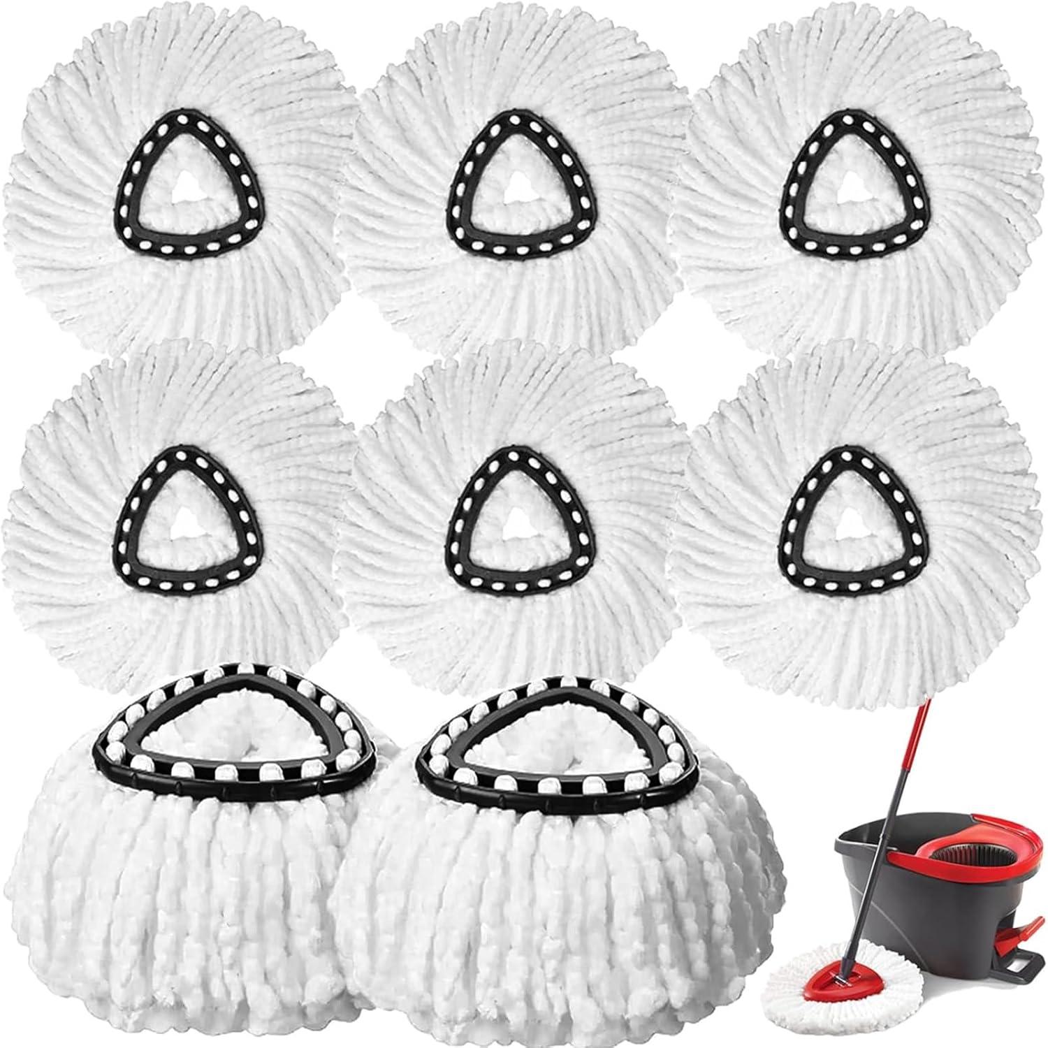 4 Pack Spin Mop Refill - Replacement Head Compatible with O Cedar, Microfiber Spin Mop Refills,clean the floor. Easy Floor Cleaning Mop Head Replacement - Bonison