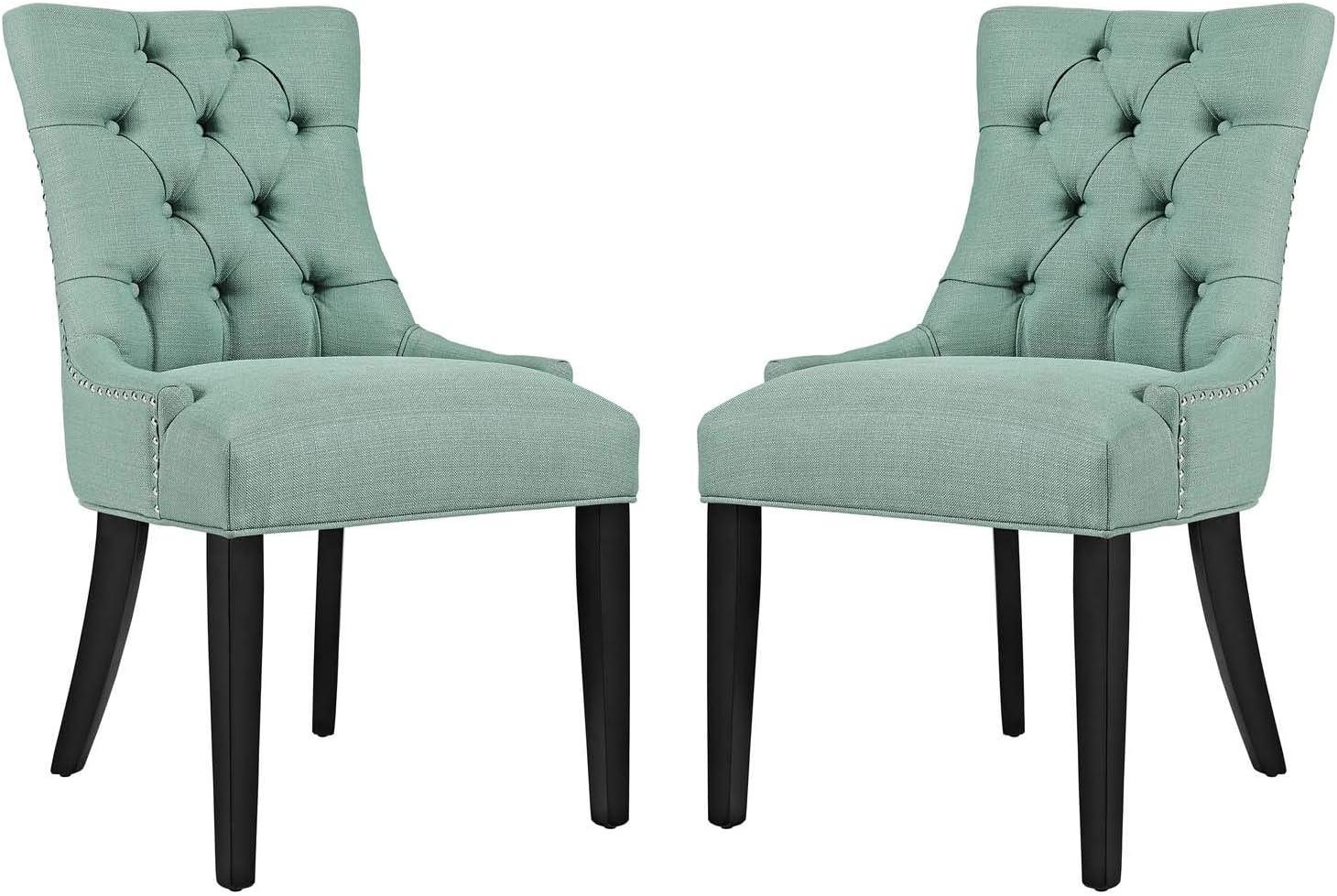 Modway Regent Dining Side Chair Fabric Set of 2 Laguna