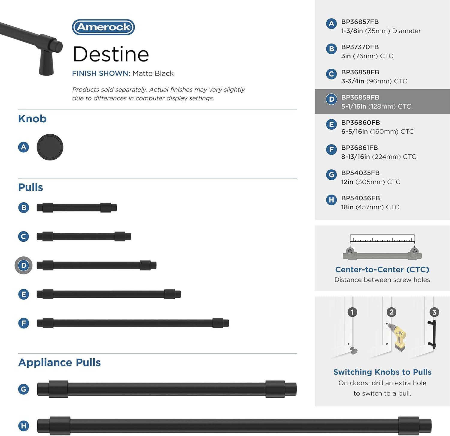 Amerock Destine Cabinet or Drawer Pull