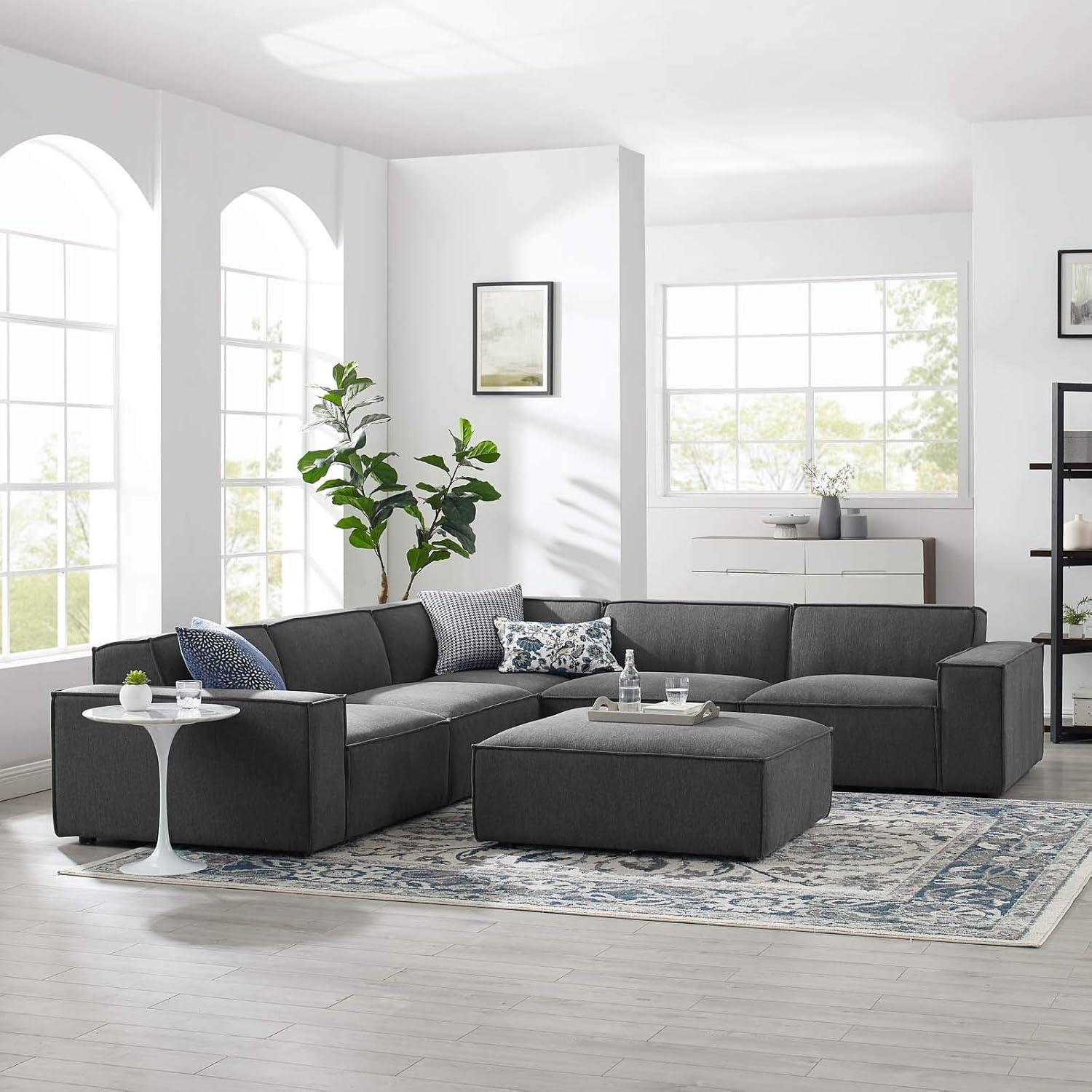 Ergode Restore 6-Piece Sectional Sofa - Charcoal