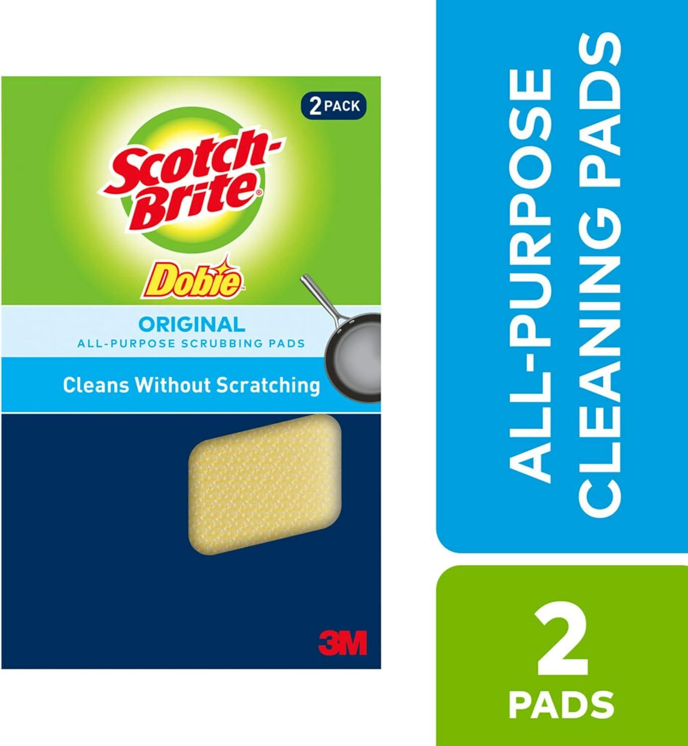 Scotch-Brite Non-Scratch Dobie All Purpose Cleaning Pad, 2 Pads Total