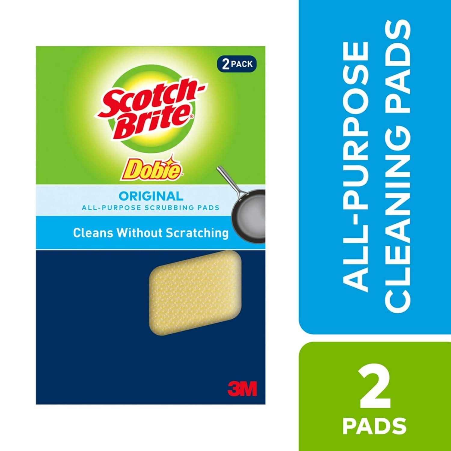 Scotch-Brite Non-Scratch Dobie All Purpose Cleaning Pad, 2 Pads Total